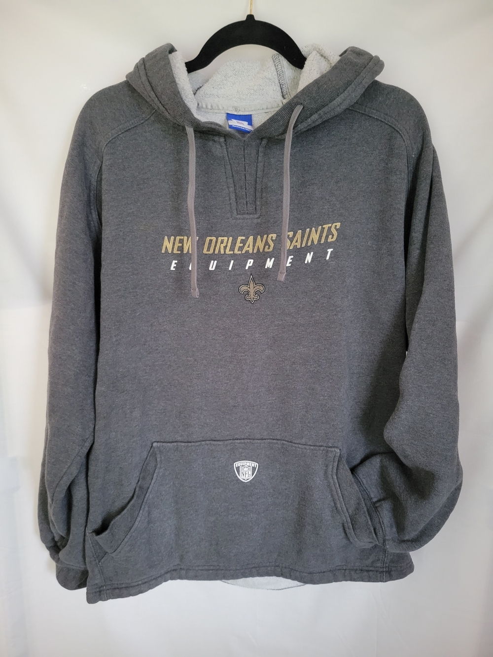 Reebok Gray New Orleans Saints Hooded Sweatshirt